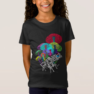 Frog with mushrooms in Neon Style T-Shirt