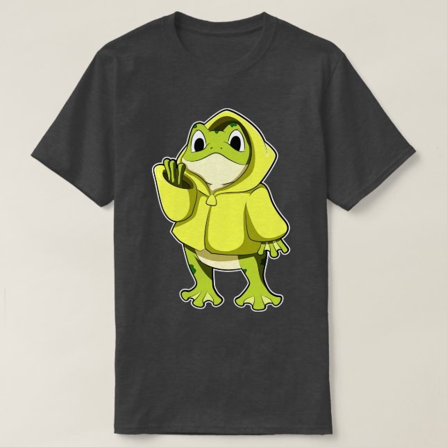Frog with Raincoat T-Shirt (Design Front)
