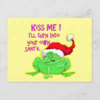 Frog with Santa hat Funny saying