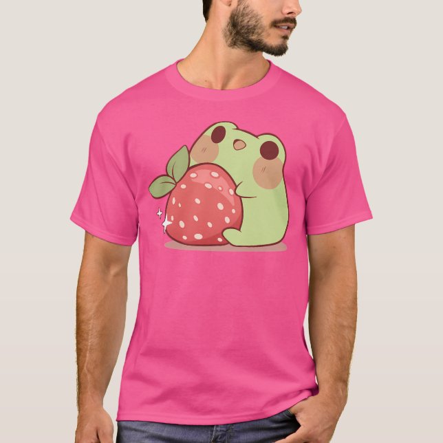Frog With Strawberry T-Shirt (Front)