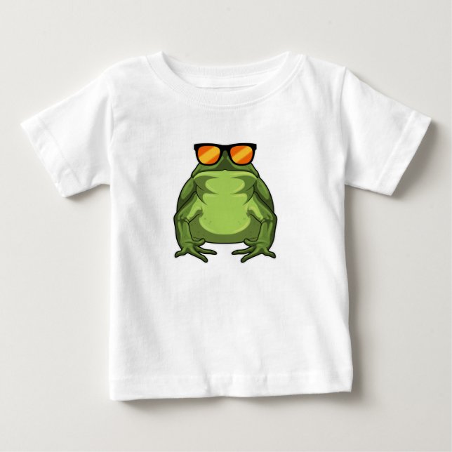 Frog with Sunglasses Baby T-Shirt (Front)