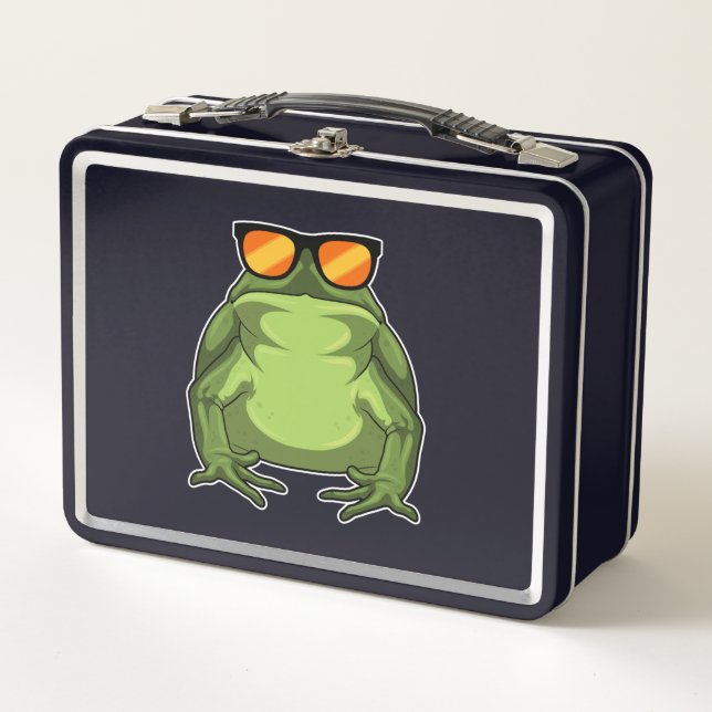 Frog with Sunglasses Metal Lunch Box (Front)