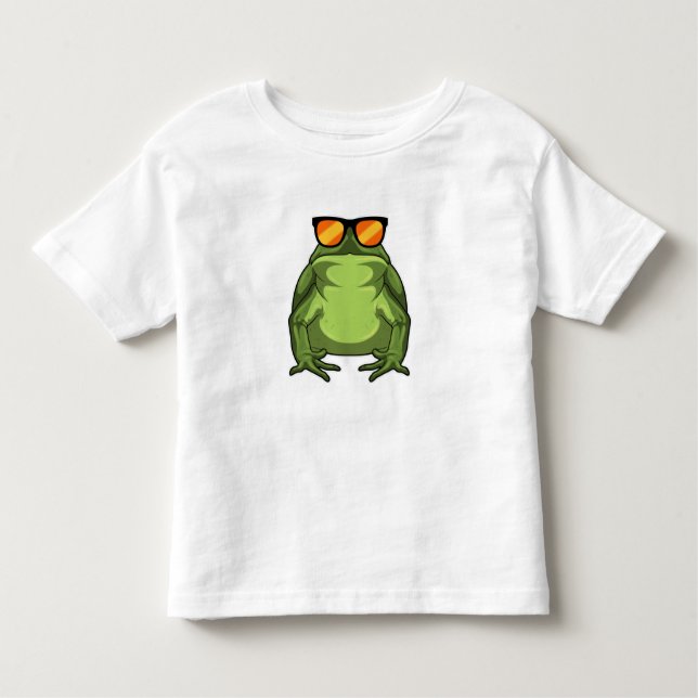 Frog with Sunglasses Toddler T-Shirt (Front)