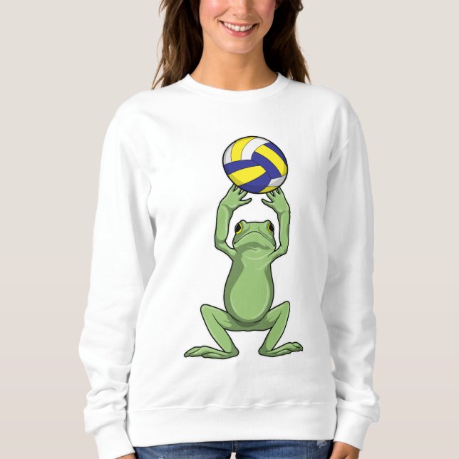 Frog with Volleyball Sweatshirt (Front)