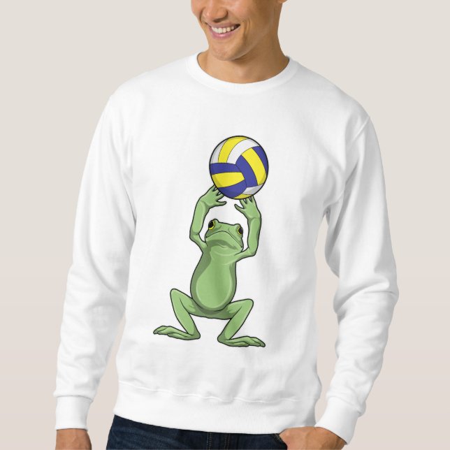 Frog with Volleyball Sweatshirt (Front)