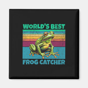 Frog Worlds Best Toad Catcher Funny Amphibian Hunt Magnet