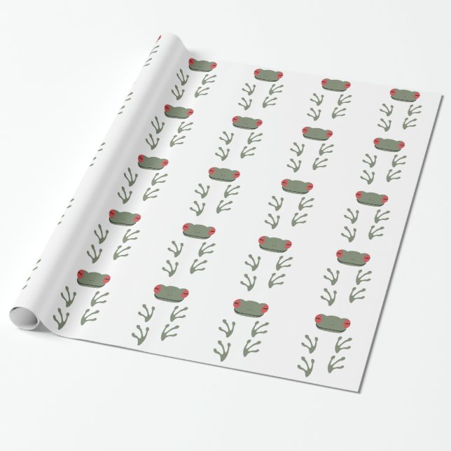 Frog Wrapping Paper (Unrolled)