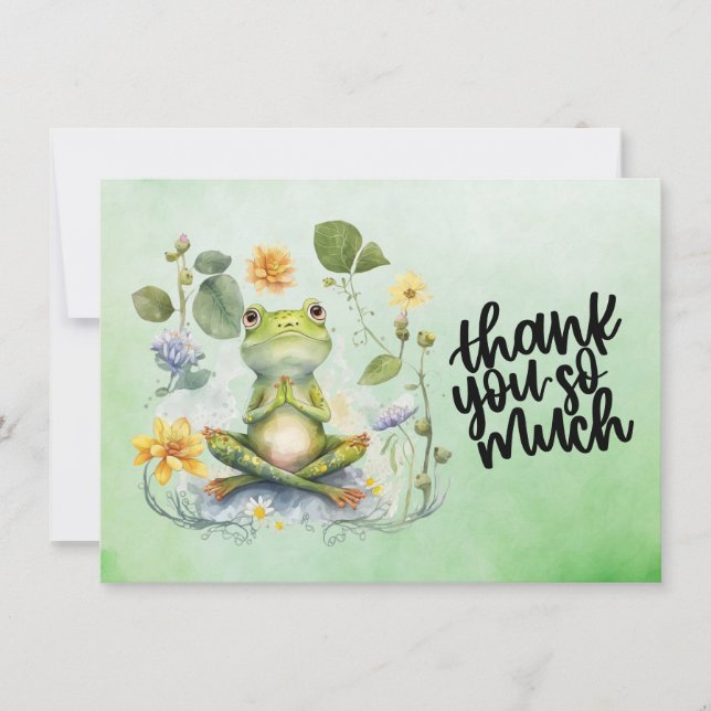 Frog Yoga thank you so much Card (Front)
