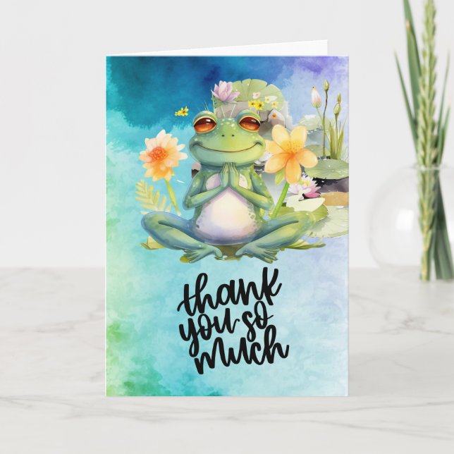 Frog Yoga thank you so much Card (Front)