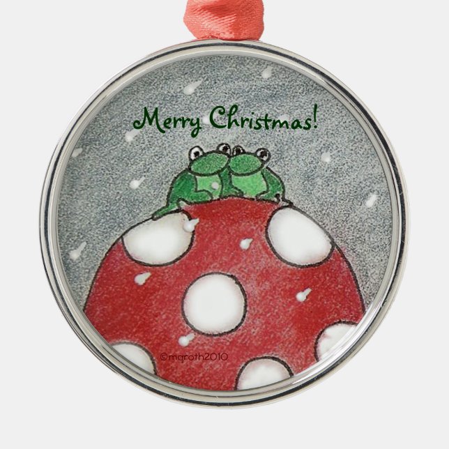 frogee Christmas :-) Metal Tree Decoration (Front)