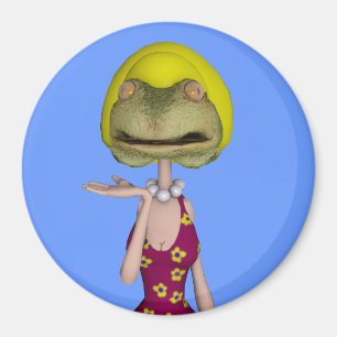 frogface blonde girl magnet
