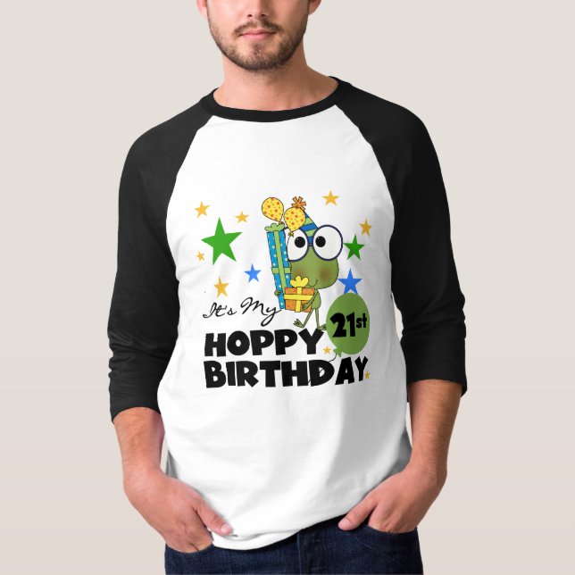 Froggie Hoppy 21st Birthday T-Shirt (Front)