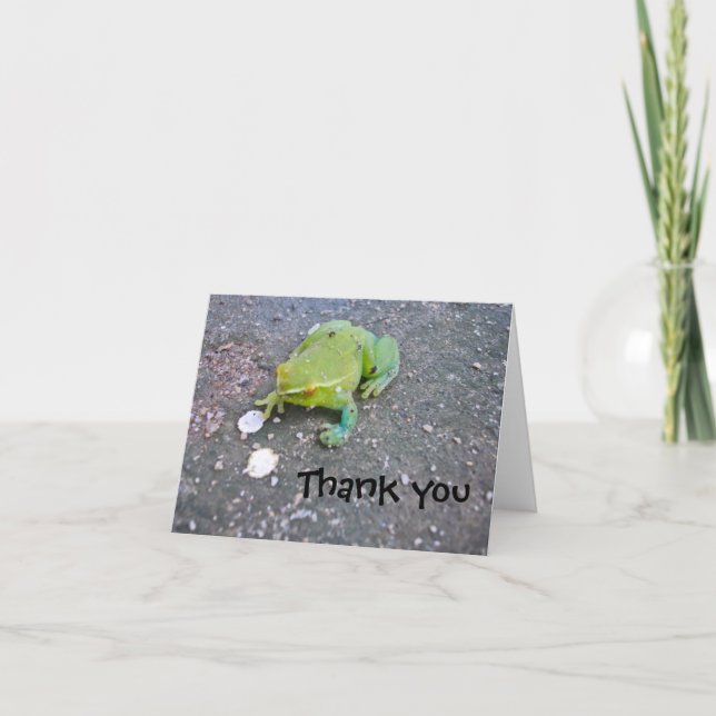 Froggie thank you note card (Front)
