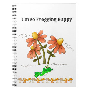 Frogging Happy Mushroom Notebook