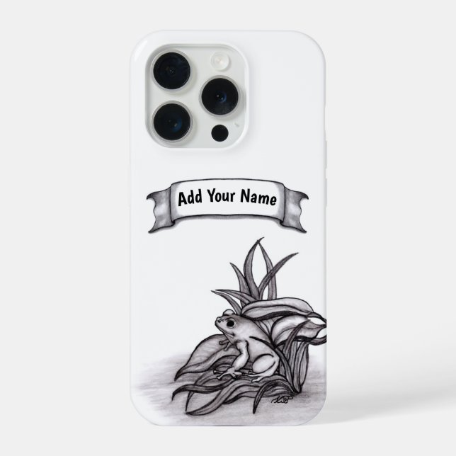 Froggy , Add Your Name iPhone Case (Back)
