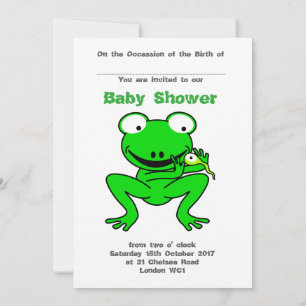 Froggy and Tadpole baby shower Invitation