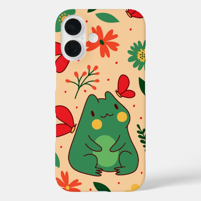 Froggy Bloom Springtime Vibes Case-Mate iPhone Case (Back)