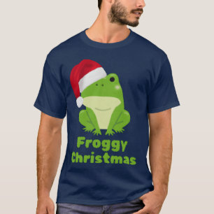 Froggy Christmas Funny Christmas Frog Design frien T-Shirt