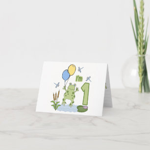 Froggy First Birthday Fill-in Invitations