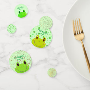 Froggy First Birthday Party Frog Confetti