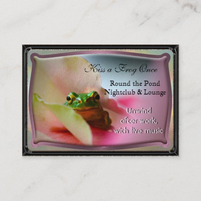Froggy likes to Party Business Card (Front)