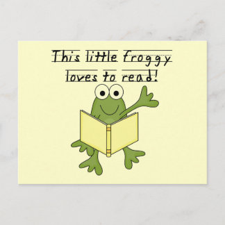 Froggy Loves to Read T-shirts and Gifts Postcard