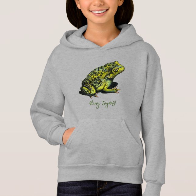 Froggy, merry frogmas! Hoodie (Front)