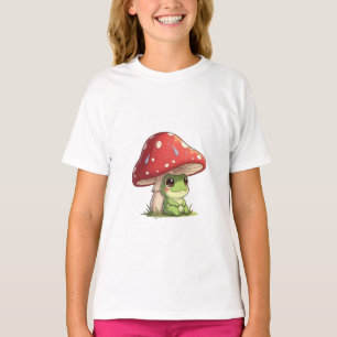 Froggy Mushroom Umbrella Rain Kids T-Shirt