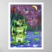 Froggy Night - Animals - 18 x 24