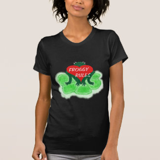 Froggy Rules, Frog & Heart on Lily Pad Tshirt