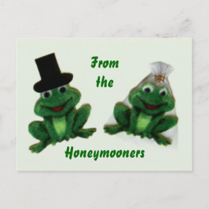 Froggy Wedding - Honeymooners Postcard