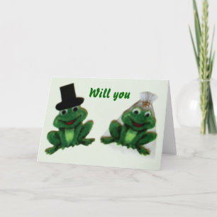 Froggy Wedding - Will You Marry Me? Card