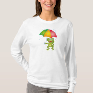 Froggy with Rain Umbrella T-Shirt