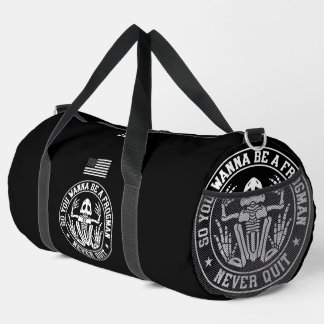 Frogman Never Quit Patch Personalized Duffle Bag