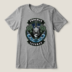 Frogman Veteran Combat Diver Emblem Tri-Blend Shirt