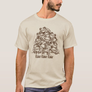 Frogs Abstract Brown Line Art Personalised T-Shirt