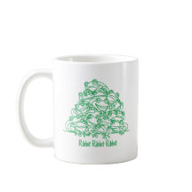 Frogs Abstract Green Line Art Personalised