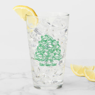 Frogs Abstract Green Line Art Personalised  Glass