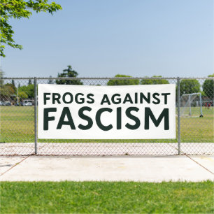 Frogs Against Fascism Portland Frog Protest Banner