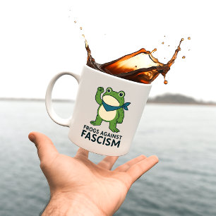 Frogs Against Fascism Portland Frog Protest Coffee Mug