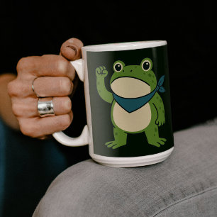 Frogs Against Fascism Portland Frog Protest Coffee Mug
