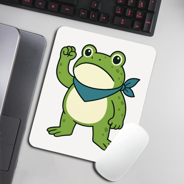 Frogs Against Fascism Portland Frog Protest Mouse Pad (Creator Uploaded)