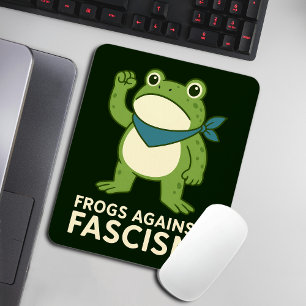 Frogs Against Fascism Portland Frog Protest Mouse Pad
