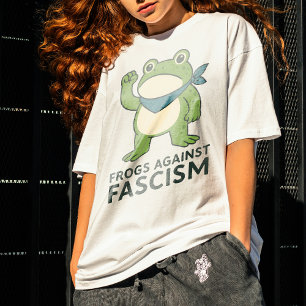 Frogs Against Fascism Portland Frog Protest T-Shirt
