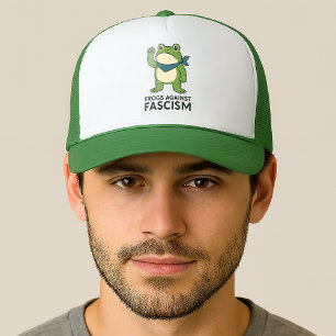 Frogs Against Fascism Portland Frog Protest Trucker Hat