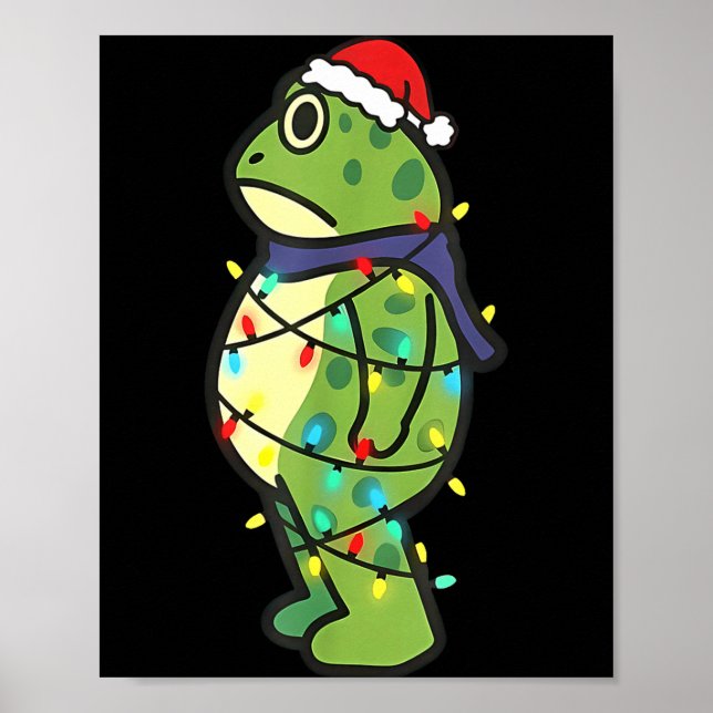 Frogs Against Fascism Rtland Frog Protest Christma Poster (Front)