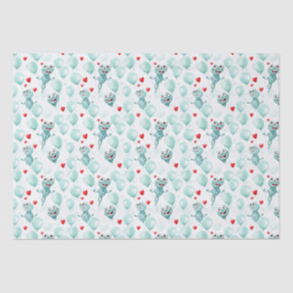 Frogs and hearts frogs as balloons tissue paper