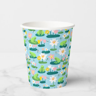 Frogs and Lily Pads Cute Birthday BABY SHOWER  Paper Cups