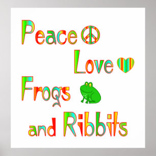 Frogs and Ribbits Poster