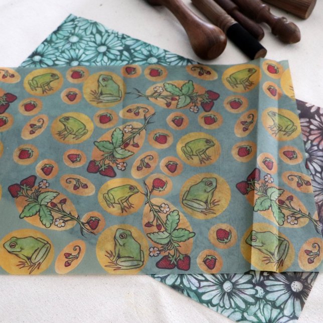 Frogs and Strawberries                             Tissue Paper (Creator Uploaded)